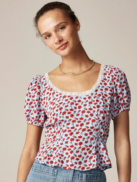 J. Crew Tops - J Crew Rouje X J.Crew Poet top in carnation print